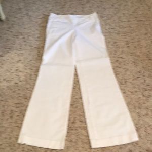 White denim wide-leg jeans